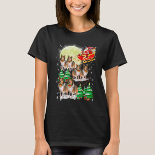 Camiseta Engraçado Reindeer Sheltie Xmas Natal Amantes