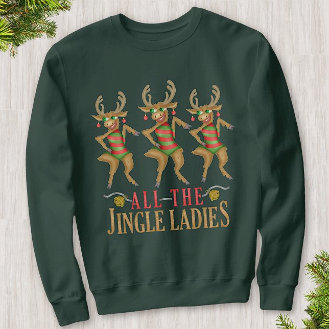 Camiseta Engraçado Reindeer Todos Jingle Senhoras Feias de  (Criador carregado)