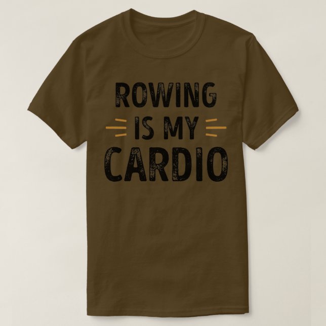 Camiseta Engraçado Remar é meu presente de Cardio (Frente do Design)