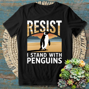 Camiseta Engraçado Resistir Ao Ativismo Pinguim
