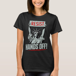Camiseta Engraçado Resistir Handsoff Usa