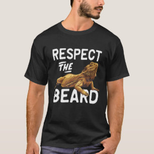 Camiseta Engraçado Respeitar A Barba Lizard Pogona Arrasta