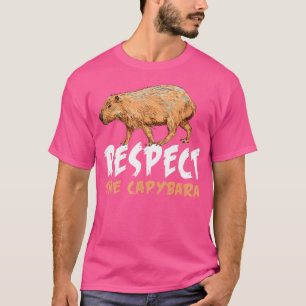 Camiseta Engraçado Respeite A Capybara Capybara