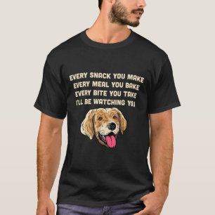 Camiseta Engraçado Retriever Ouro Eu Estarei Te Observando
