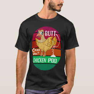 Camiseta Engraçado Retro Bumbum De Frango Adivinha Quem Chi