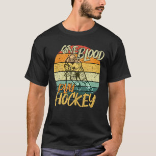Camiseta Engraçado Retro Hockey