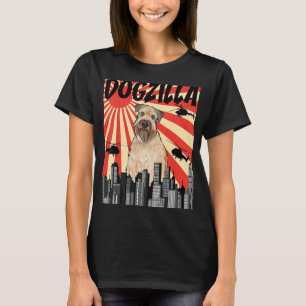 Camiseta Engraçado Retro Japonês Dogzilla Soft Revestido Wh