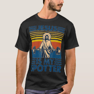 Camiseta Engraçado Retro Vintage Gym Jesus É Meu Espírito