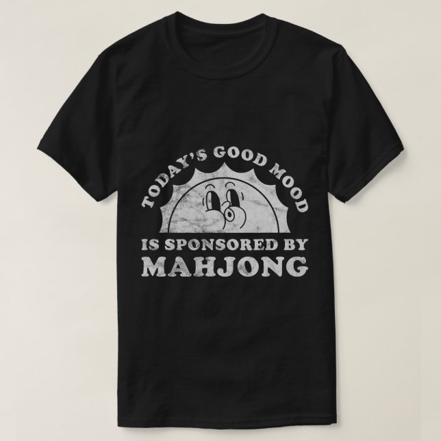 Camiseta Engraçado - Retro Vintage Mahjong (Frente do Design)