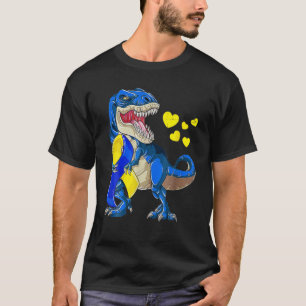 Camiseta Engraçado Rex Dinossaur World Down Syndrome Awaren