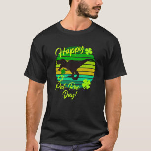 Camiseta Engraçado Rex Happy Rua Pat Rex Day Shamrock Lucky