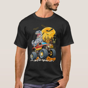 Camiseta Engraçado Rex Saurus Andando Monstro Caminhão Feli