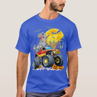 Camiseta Engraçado Rex Saurus Andando Monstro Caminhão Feli