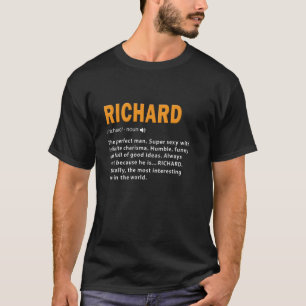 Camiseta Engraçado Richard Definition Pai Husband Birthday