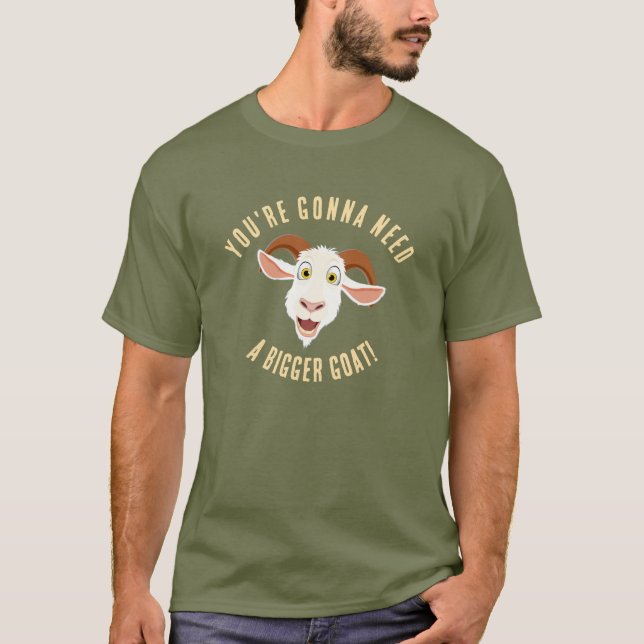 Camiseta Engraçado Rir de Goat Famoso Cotação de Filme (Frente)