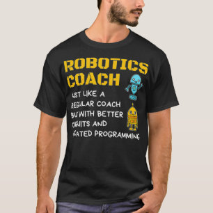 Camiseta Engraçado Robotics Coach T shirt Definição Robo