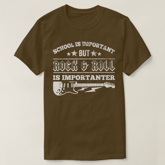 Camiseta Engraçado Rock N' Roll guitarrista309 (Frente do Design)