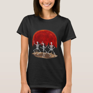 Camiseta Engraçado Rocker Skeleton Roda Na Feira Do Costume