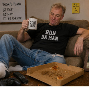 Camiseta Engraçado Ron Da Man
