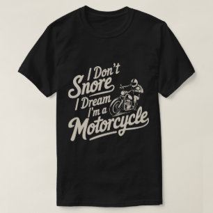Camiseta Engraçado roncador Biker, Roupa de motocicleta