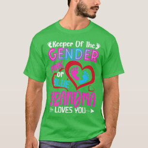 Camiseta Engraçado Rosa Ou Azul Vovó Ama Sua Revelação De G