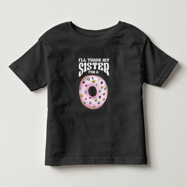 Camiseta Engraçado Rosquinha amando o filho irmão Foodie (Frente)