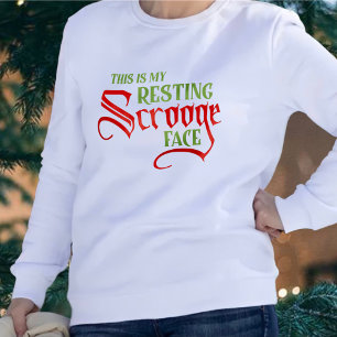 Camiseta Engraçado Rosto de Descanso de Natal