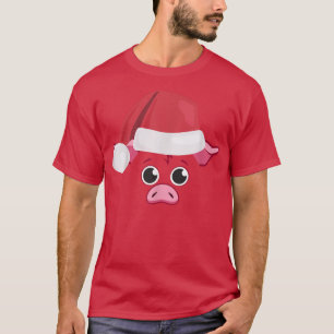 Camiseta Engraçado Rosto de Porco Grande Cristo