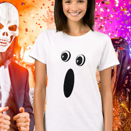 Camiseta Engraçado Rosto Fantasma