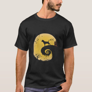 Camiseta Engraçado Rottweiler Moon Costume Cachorro de Hall
