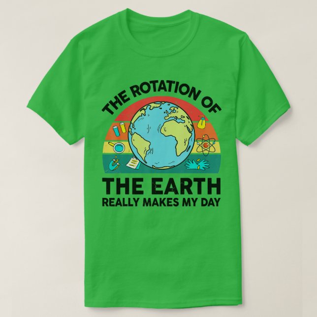 Camiseta Engraçado Rotulagem Científica da Terra Torna Meu  (Frente do Design)