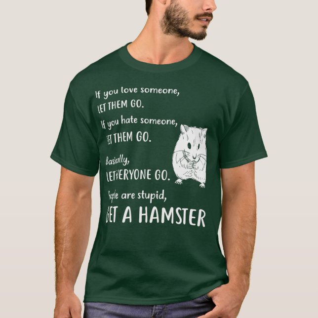 Camiseta Engraçado Roupa de Hamster Presente Pegue Um Hamst (Frente)