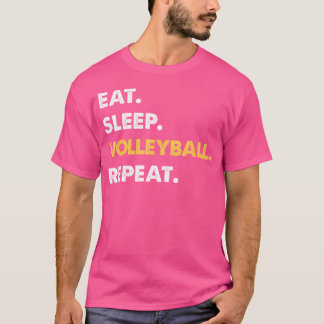 Camiseta Engraçado Roupa de Voleibol Comendo Repe de Voleib