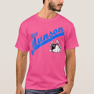 Camiseta Engraçado Roy Munson com boliche de pinos