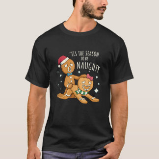 Camiseta Engraçado Rude Xmas Bonking Gingerbird Cristo