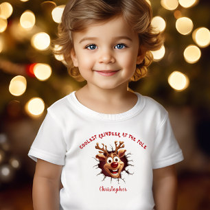 Camiseta Engraçado Rudolph quebrando o nome do Natal