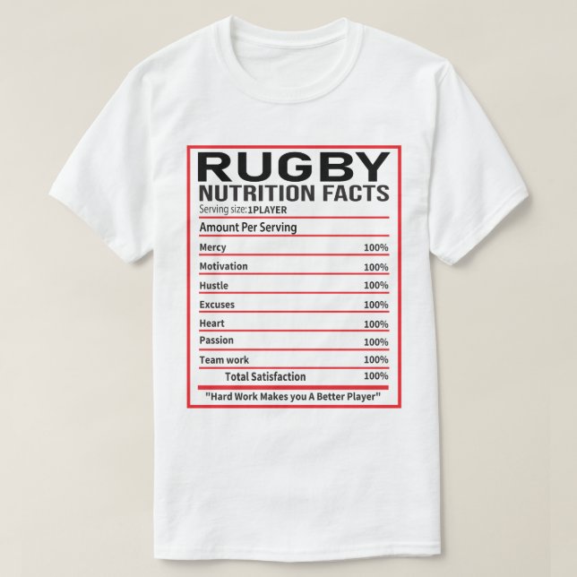 Camiseta Engraçado Rugby Fatos Jogador de Rugby Gift (Frente do Design)
