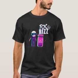 Camiseta Engraçado Rx & Rizz | Vaporwave Pharmacy Tech