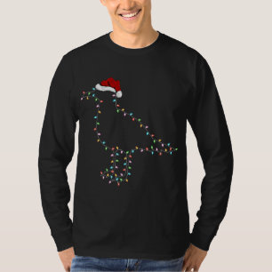Camiseta Engraçado Sagull Bird Xmas Iluminando Santa Hábula
