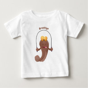 Camiseta Engraçado saltando desenho de peixe