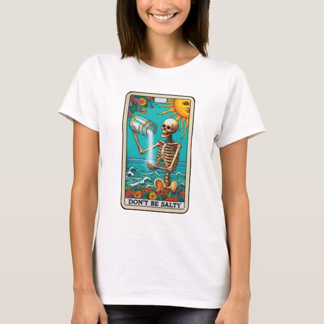 Camiseta Engraçado Salty Witch Tarot (Frente)
