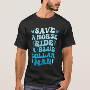 Camiseta Engraçado Salvar Um Cavalo Cavalgando Um Homem De