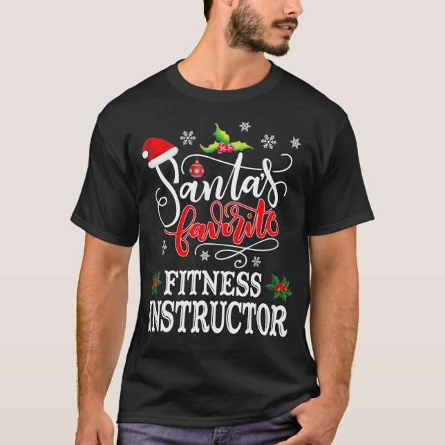 Camiseta Engraçado Santas Favorito Instrutor de Malhação Sa (Frente)