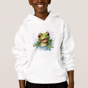 Camiseta Engraçado Sapo Hoodie para Meninos - Diversão de R