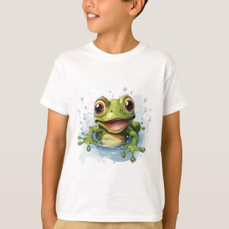 Camiseta Engraçado Sapo para Meninos - Diversão de Frio!