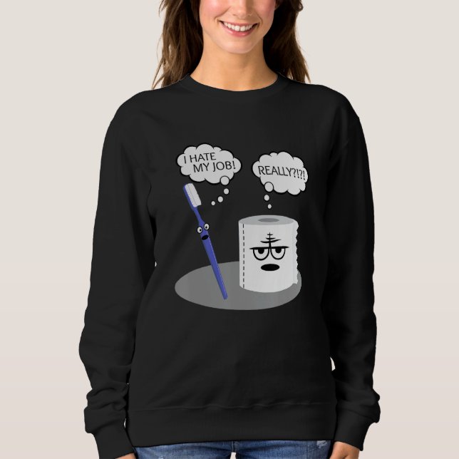 Camiseta Engraçado Sarcasmo Eu Odeio Meu Trabalho De Túmulo (Frente)
