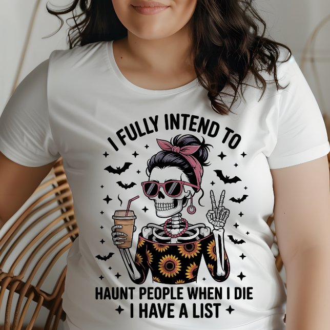 Camiseta Engraçado Sarcástico Café Skeleton Humor de Hallow (Criador carregado)