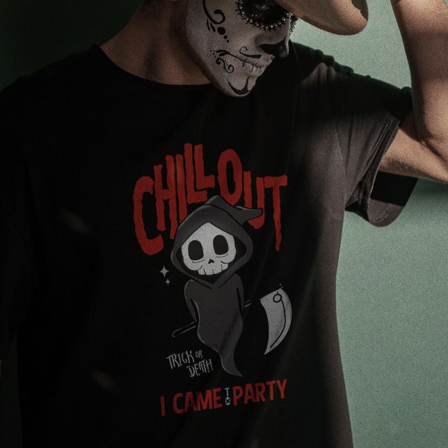 Camiseta Engraçado Sarcástico GrimReaper Figurino de Festa  (Funny Sarcastic GrimReaper Halloween Party Costume T-Shirt)