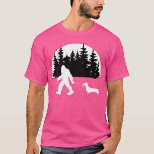 Camiseta Engraçado Sasquatch Costume Wiener Dog Bigfoot And