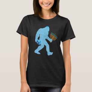 Camiseta Engraçado Sasquatch Hanukkah Pajamakah Menorah